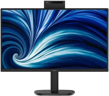 Monitor Profesional Philips 24B2N3200JH 23.8"/ Full HD/ Webcam/ Multimedia/ Regulable en altura/ Negro