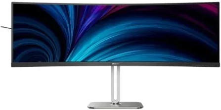 Monitor Profesional Ultrapanorámico Curvo Philips 49B2U5900C 49"/ Dual QHD/ Multimedia/ Regulable en altura/ Negro y Plata