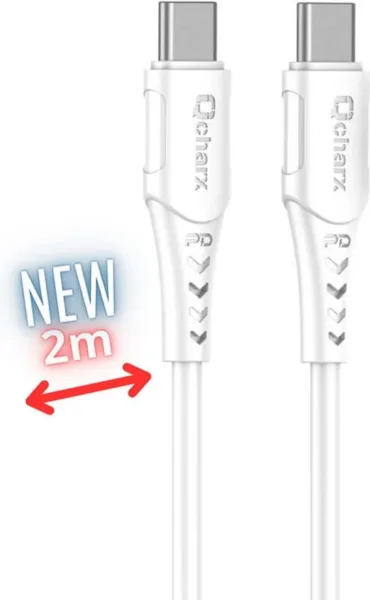 Cable qcharx sofia USB tipo c a lightning - 2m - pvc blanco