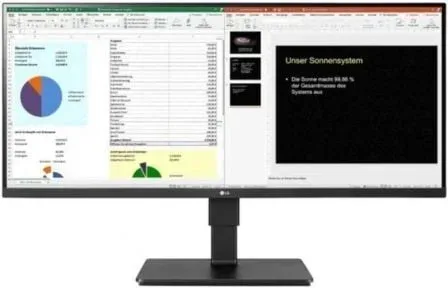 Monitor Profesional Ultrapanorámico LG 34BR65F-B 34"/ WFHD/ Multimedia/ Regulable en altura/ Negro