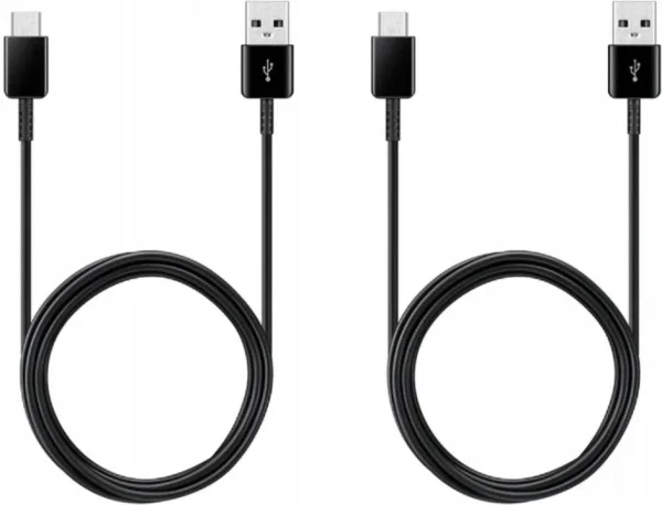 Cable USB tipo c a USB tipo a samsung 1.5m -  macho - macho -  negro 2 unidades