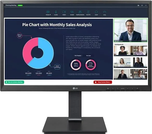 LG 24BP75CP-B Monitor 23.8" RJ45 USBc Webc AA MM