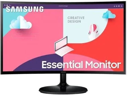 Monitor Profesional Curvo Samsung Essential Monitor S3 S24C360EAU/ 24"/ Full HD/ Negro