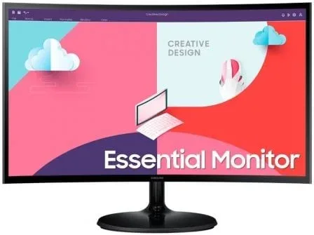 Monitor Curvo Samsung Essential Monitor S3 S24C364EAU/ 24"/ Full HD/ Negro