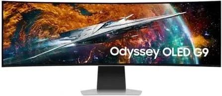 Smart Monitor Gaming Ultrapanorámico Curvo Samsung Odyssey OLEDG9 S49CG954SU 49"/ Dual QHD/ 0.03ms/ 240Hz/ OLED/ Multimedia/ Regulable en altura/Plata