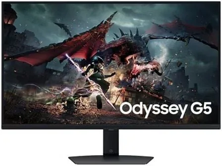 Monitor Gaming Samsung Odyssey G5 S32DG500EU 32"/ QHD/ 1ms/ 180Hz/ IPS/ Regulable en altura/ Negro