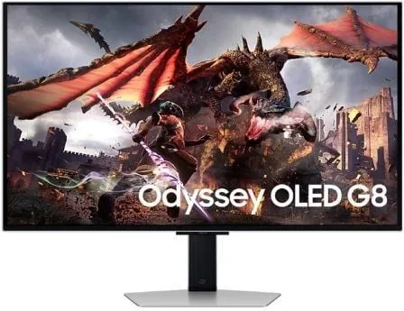 Monitor Gaming Samsung Odyssey OLED G8 S32DG802SU 32"/ 4K/ 0.03ms/ 240Hz/ QD-OLED/ Multimedia/ Regulable en altura/ Gris