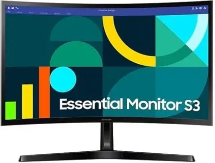 Monitor Curvo Samsung Essential Monitor S3 S24D366GAU/ 24"/ Full HD/ Negro