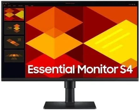 Monitor Profesional Samsung Essential Monitor S4 S24D406GAU/ 24"/ Full HD/ Multimedia/ Regulable en altura/ Negro