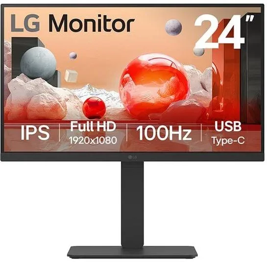 Monitor LED IPS lg 24ba750 23.8 pulgadas 1920 x 1080 5ms HDMI DisplayPort USB - c altavoces reg. altura