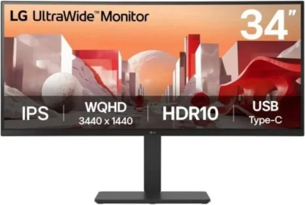 Monitor lg 34ba75qe - b 34 pulgadas WQHD 60hz