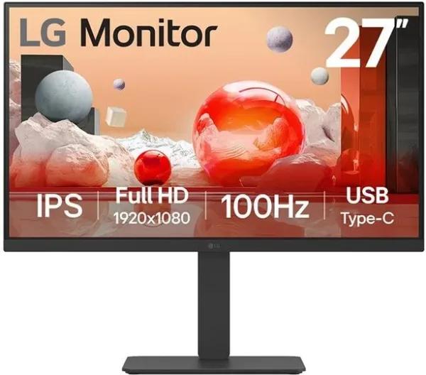 Monitor Profesional LG 27BA750-B 27"/ Full HD/ Multimedia/ Regulable en altura/ Negro