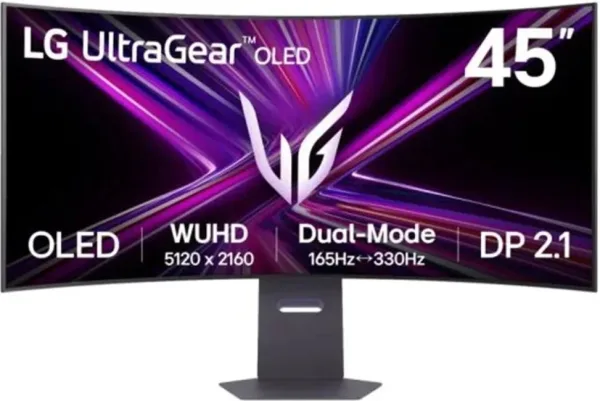 LG UltraGear pantalla para PC 114,3 cm (45") 5120 x 2160 Pixeles OLED Negro