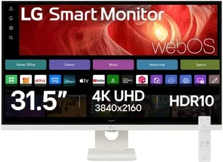 Smart Monitor LG 32U721SA-W 31.5"/ 4K/ Multimedia/ Smart TV/ Blanco