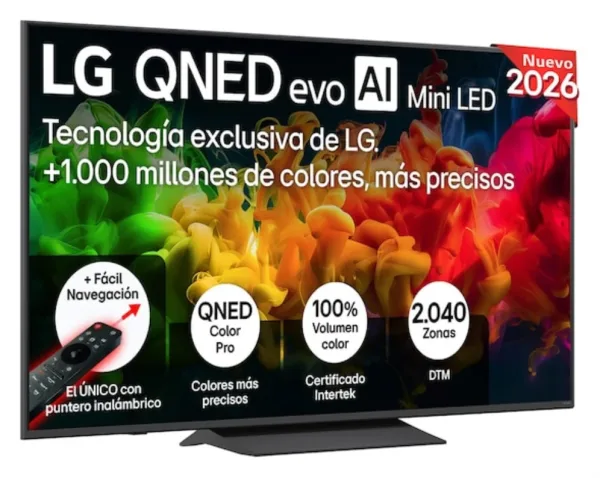 Tv Lg 65Qned81B6A.aeu 65" Qned Evo Miniled Peana Central WiFi HDMI X3