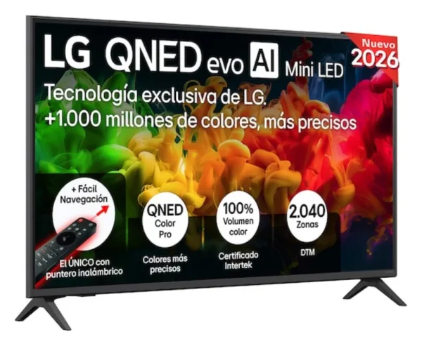 Tv Lg 43Qned81B6C.aeu 43" Qned Evo Miniled Patas Laterales WiFi HDMI X3