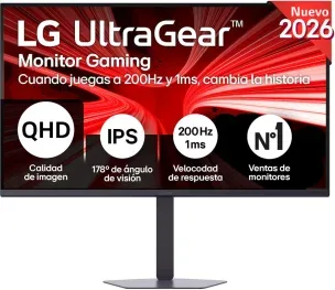 Monitor Lg, 32", 32G600A-B, 81,3 Cm, 2560 X 1440 Pixeles, Quad HD, LCD, 1 Ms, Negro