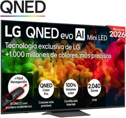 Televisor LG QNED evo AI QNED8EB Mini LED 75QNED8EB3A 75"/ Ultra HD 4K/ Smart TV/ WiFi
