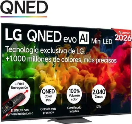 Televisor LG QNED evo AI QNED83B Mini LED 85QNED8EB3A 85"/ Ultra HD 4K/ Smart TV/ WiFi