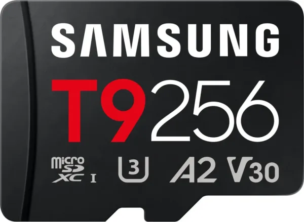 Samsung Micro SDXC T9 256GB clase10 U3 V30 A2 c/a