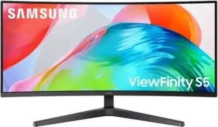 Monitor Profesional Ultraparonámico Curvo Samsung ViewFinity S5 S34H550GAU 34"/ UWQHD/ Negro