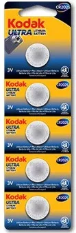Blister pilas kodak boton litio ultra cr 2025 blister carton perforado -  5 pilas