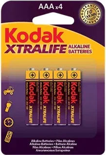Blister pilas kodak alcalina xtralife aaa lr3 1.5v -  blister 4 pilas