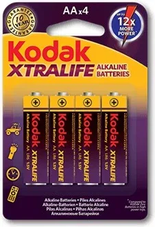 Blister kodak xtralife 4 pilas alcalina aa lr6
