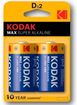 Blister pilas kodak alcalina max  d lr20 1.5v -  blister 2 pilas