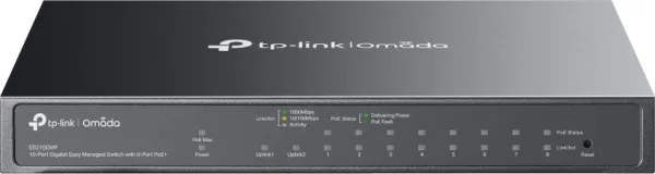 TP-Link ES210GMP Switch 8xG PoE+ 1xGbE 1xG-C 123W