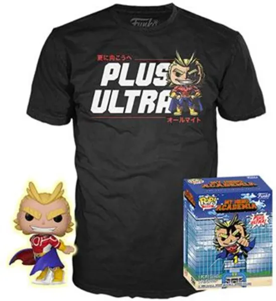 Pop & tee my hero academia all might funko + camiseta talla s ut - 56664s