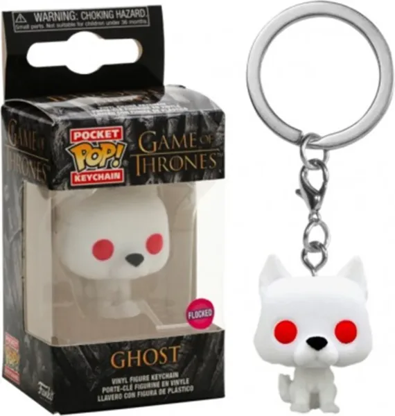 Funko pop keychain llavero juego de tronos fantasma terciopelo flocked edicion especial 45044