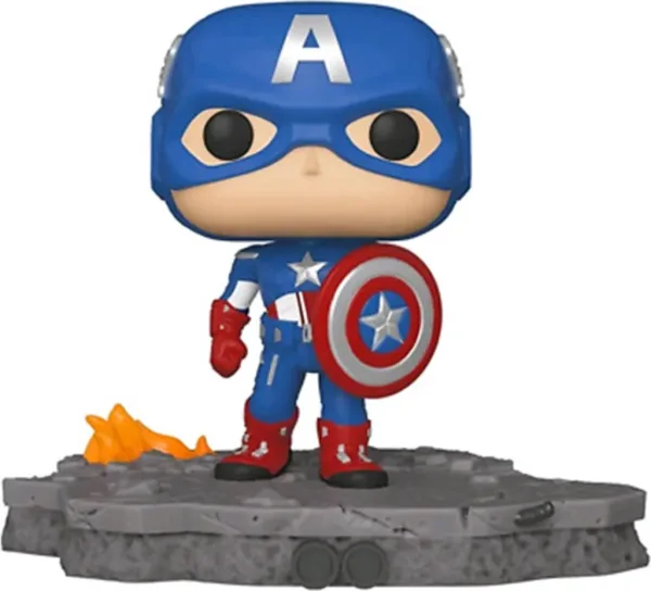 Funko pop deluxe marvel los vengadores avengers capitan america assemble 45076