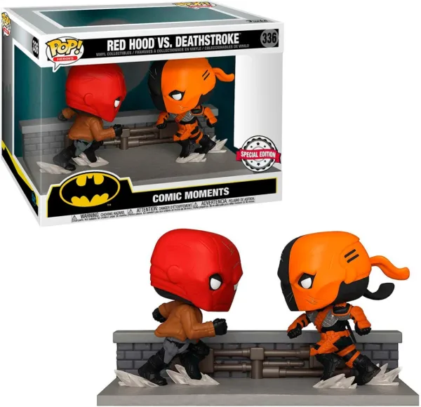 Funko pop moments pack doble DC red hood vs deathstroke exclusivo 48886