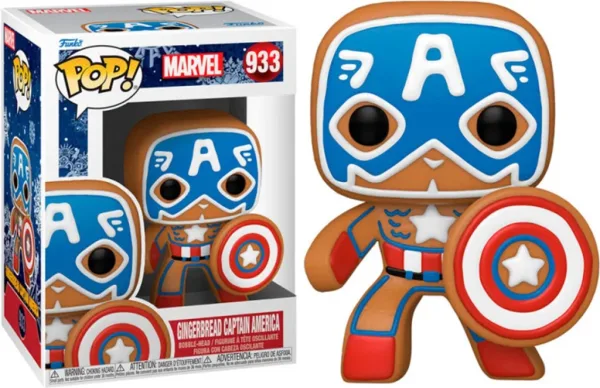 Funko pop marvel navidad galleta jengibre capitan america 50657