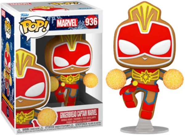 Funko pop marvel navidad galleta jengibre capitana marvel 50661