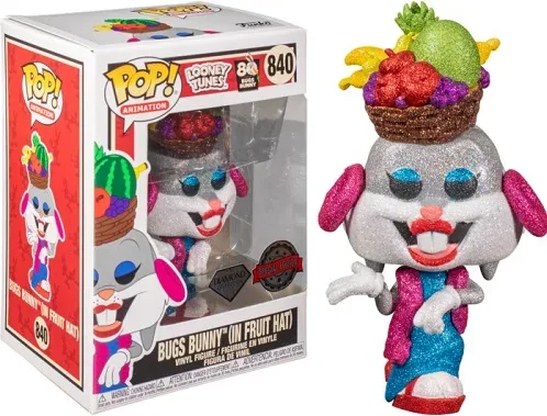 Funko pop looney tunes bugs bunny con sombrero de frutas glitter efecto diamante exclusivo edicion especial 51731
