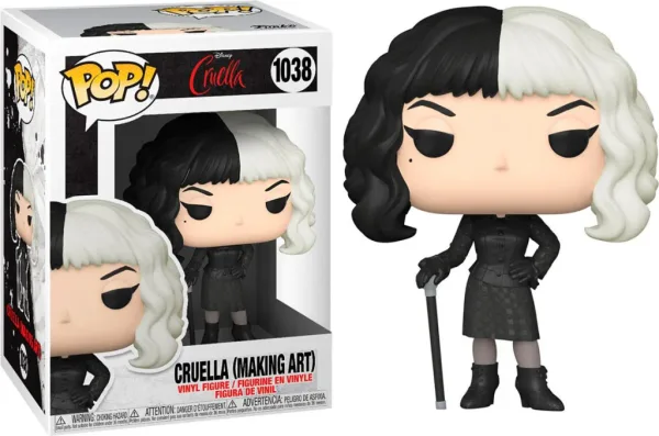 Funko pop disney cruella emma stone cruella de vil con baston creando arte 54466