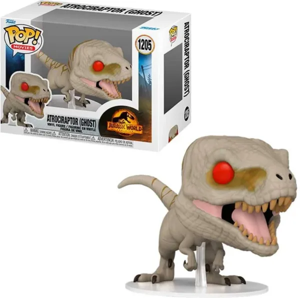 Funko pop cine jurassic park jurassic world 3 atrociraptor (ghost)