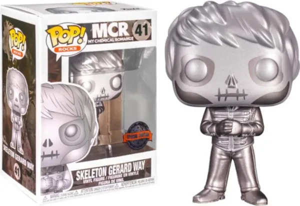 Funko pop estrellas del rock my chemical romance skeleton gerard way version platino edicion limitada exclusiva 56137