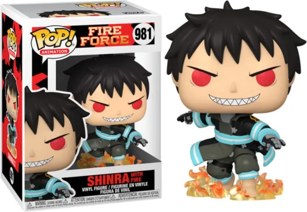 Funko pop animacion fire force shinra con fuego 56159
