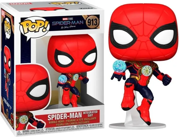 Funko pop marvel spiderman no way home spider - man traje integrado 56829
