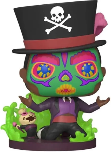 Funko pop disney villanos tiana y el sapo sugar skull facilier base especial