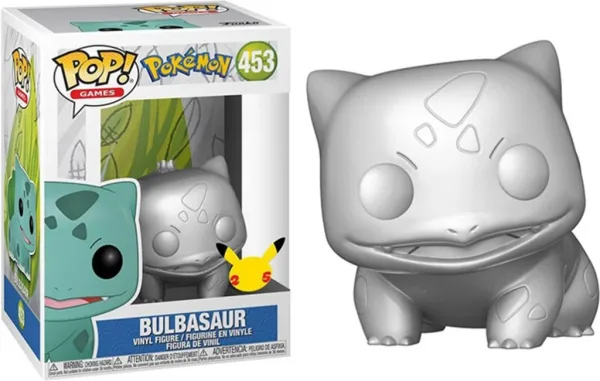Funko pop jumbo pokemon s6 bulbasaur plateado efecto metalico 10 pulgadas edicion especial exclusivo 59874