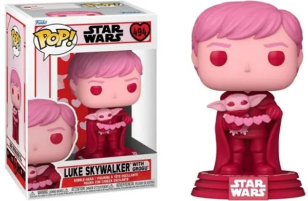 Funko pop star wars the mandalorian san valentín luke skywalker & grogu 60125