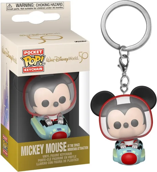 Funko pop keychain llavero disney 50th aniversario walt disney mickey cohete espacial 60392