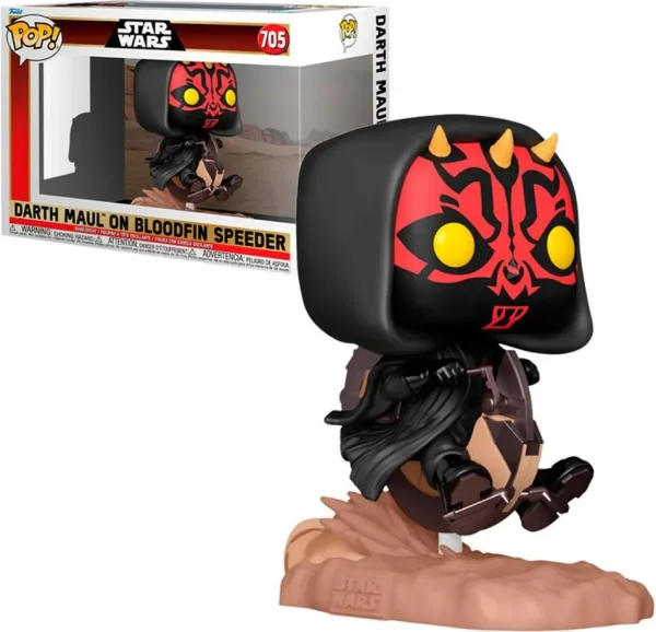Funko pop deluxe ride star wars the phantom menace darth maul en aleta sangrienta 76014
