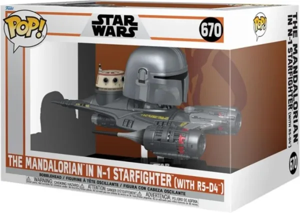 Funko pop rides mandalorian mandaloriano & n - 1 starfighter 76549