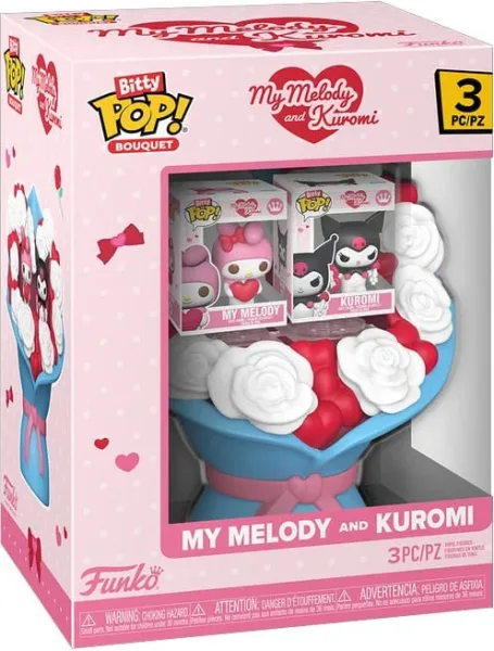 Bitty pop bouquet sanrio valentines my melody & kuromi