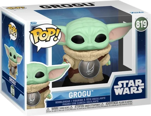 Funko pop star wars grogu with mudhorn chest armor